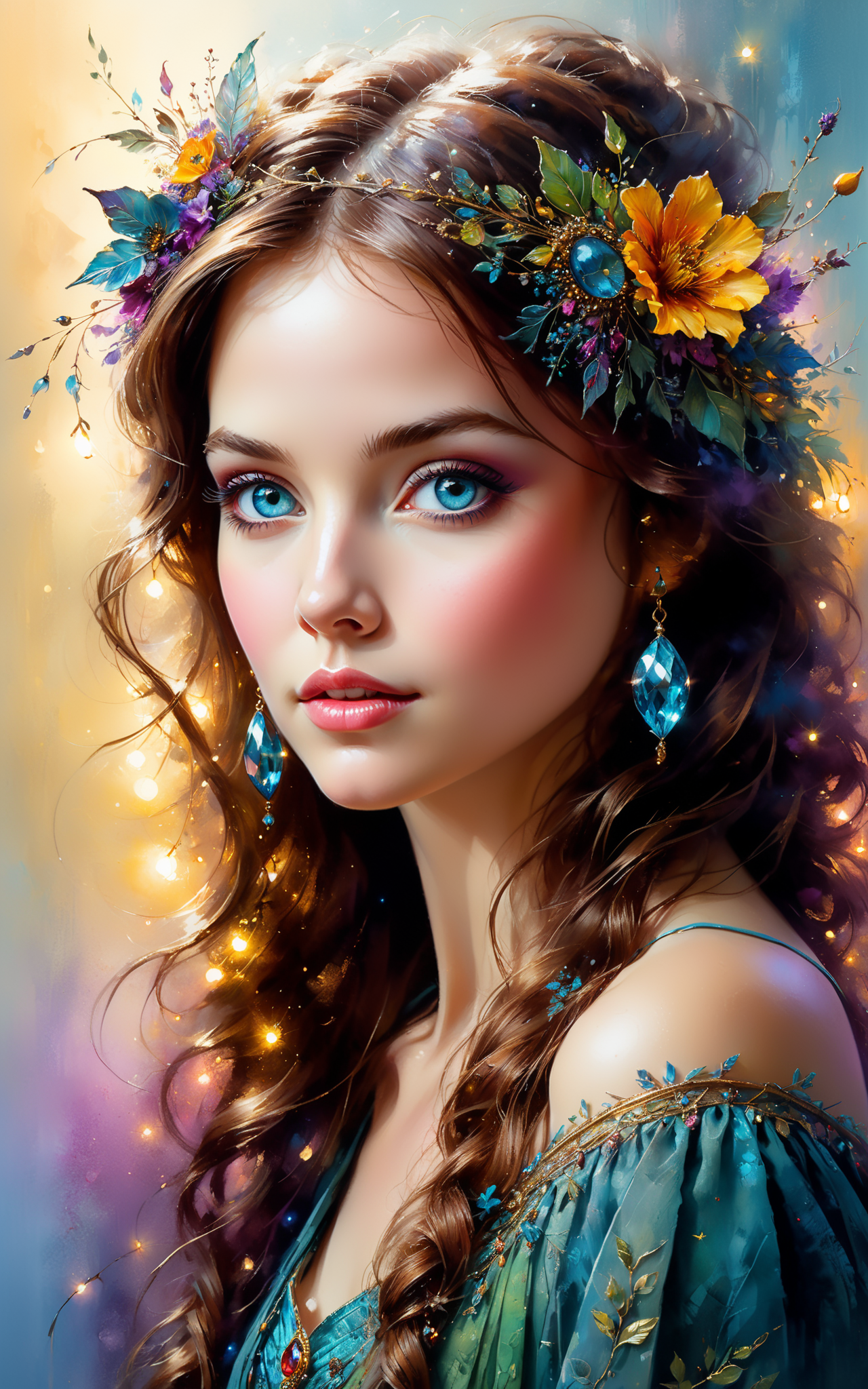 06705-727508690-portrait of a beautiful woman, style by Thomas Kinkade+David A. Hardy+Carne Griffiths+Mandy Disher, key light reflecting in eyes.png